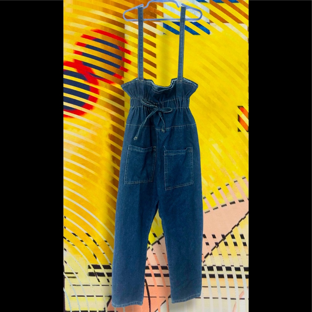Jean Denim Highwaisted Bibs Overalls Jumpsuit